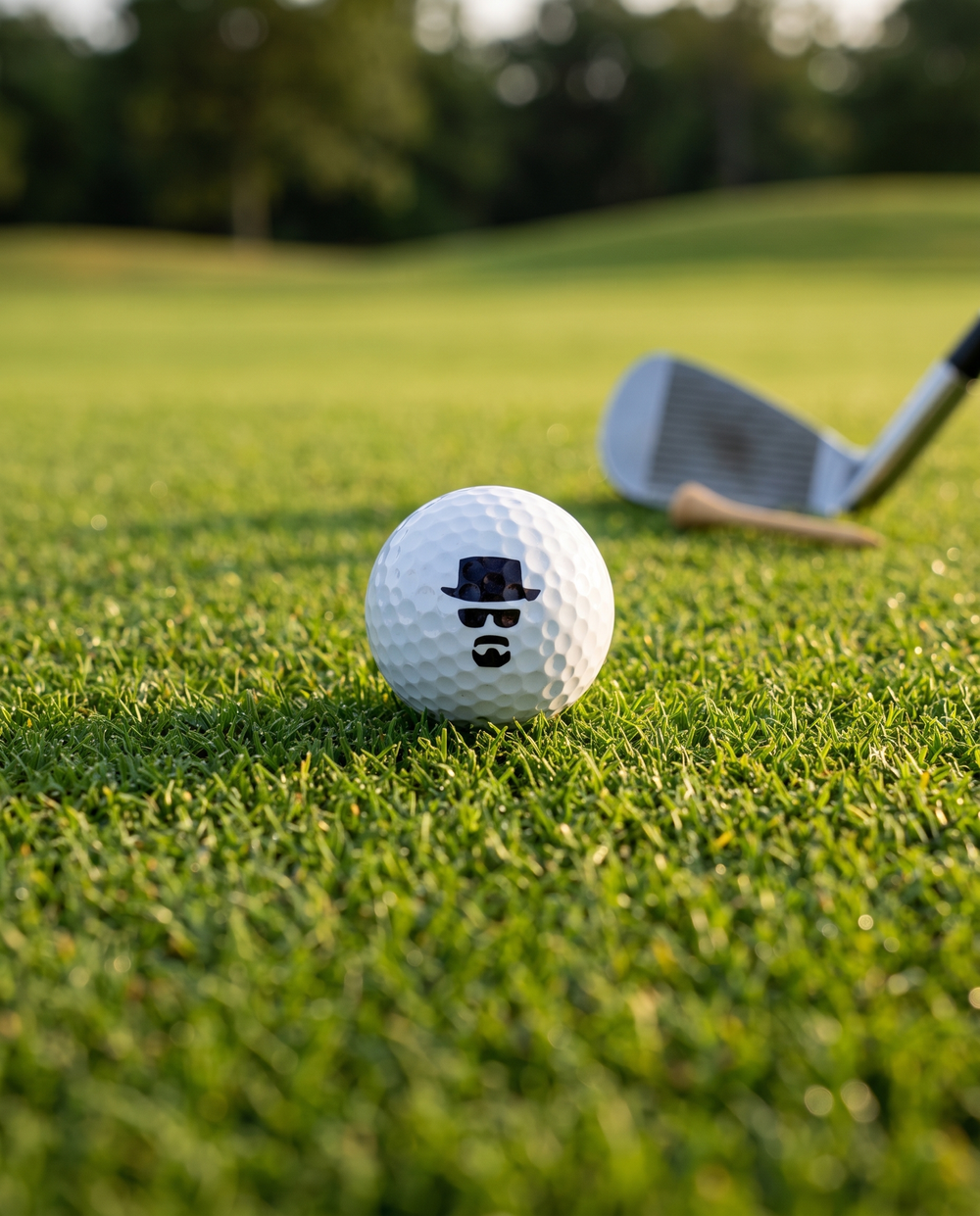 Incognito golf ball stencil - AI generated lifestyle image
